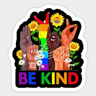 Sign Language Hand Talking LGBTQ Flag Gay Pride Sticker